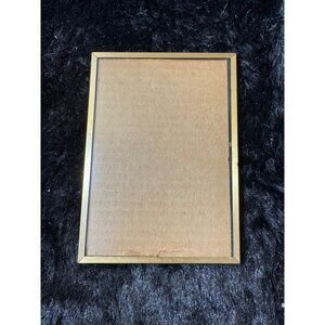 Vintage Gold-Tone Metal Picture Frame With Easel Back